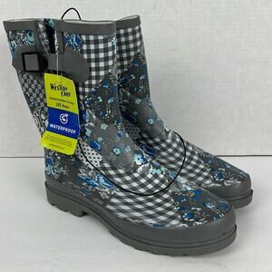 Western Chief Waterproof Boots Women Rain Snow Patchwork Mid-Gray Size 9